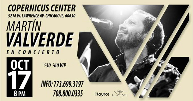 Martin Valverde En Concierto Copernicus Center Chicago Oct 17 2018