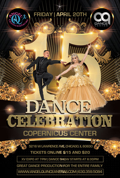 AQ Dance Center, Quinceanera Expo, Sweet 16, Dance Show, Angel Quinceaneras, 15th Dance Celebration, Angel Novoa, Chicago Quinceañeras expo, Copernicus Center