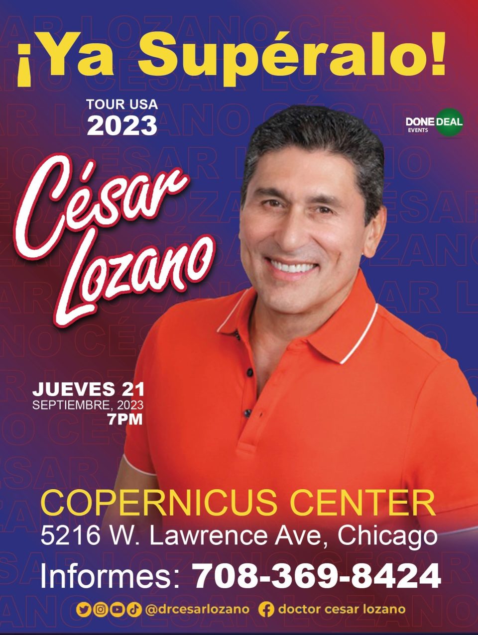 CONFERENCIA DEL DR. CÉSAR LOZANO 2023 ¡YA SUPÉRALO! Copernicus Center