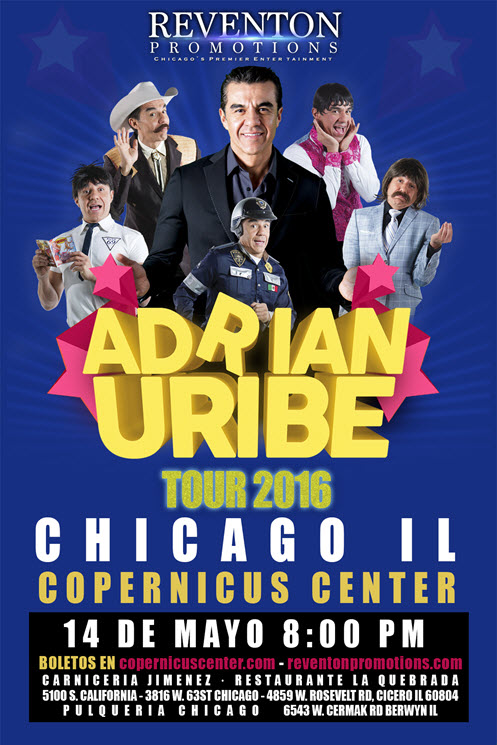 Adrian Uribe, El Vitor, Comediante, 2016, Chicago, Eventos en Chicago, Eventos Latino, conciertos latinos, boletos, 05/16/2016, Copernicus center