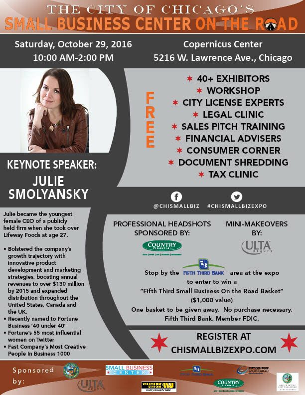 Small Business Expo, 2016, business help, business start up, Small Business Expo 2016, business counseling, free business help, legal advice, Christopher G. Kennedy, chicago, City of Chicago Department of Business Affairs, Consumer Protection, Small Business Center, Copernicus Center