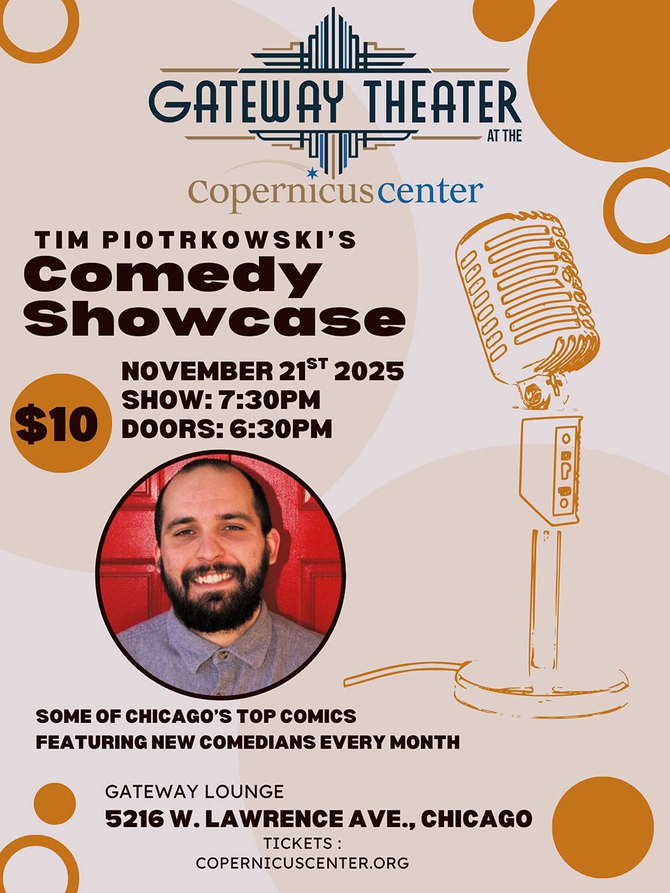 Tim Mathis Comedy CANCELLED - Tim Piotrkowski’s Comedy Showcase in the Gateway Lounge ...